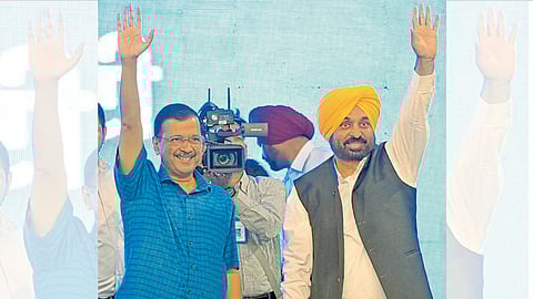 Arvind Kejariwal and Bhagwant man