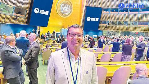 Shrikant Paigwane, colleague of Pachapatil team and deputy engineer of BMC, participated in Jal Parishad 2023 from India.