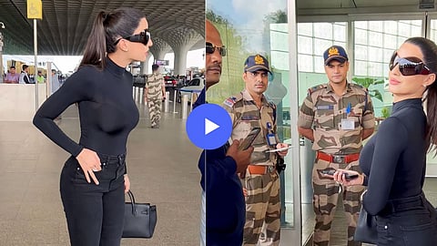 Nora Fathehi Airport viral video security Gaurds reaction