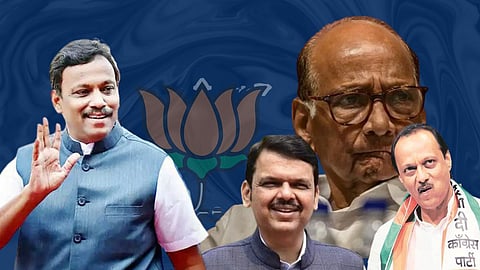 Vinod Tawde, Sharad Pawar, Ajit Pawar, Devendra Fadnavis