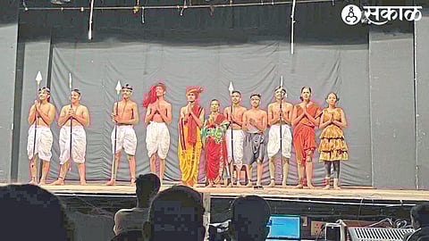 Children of Poonam Patil Academy performing a play in a drama camp
