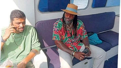 West Indies cricket player IPL commentator Chris Gayle face trouble for filming in Mumbai sea without permission