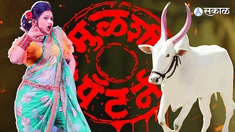 Gautami Patil dance in front of bullock in mulshi pune viral video