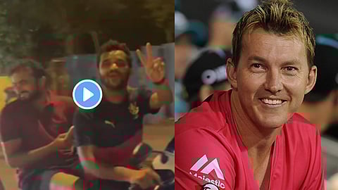ipl 2023 austrailian cricketer brett lee speak hindi with two rcb fans on bike shares video