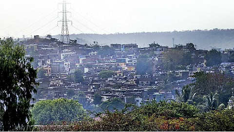 pune Hills destroyed in Warje area slum illegal construction