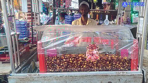 Dates for sale in the market on the occasion of 'Ramadan'.