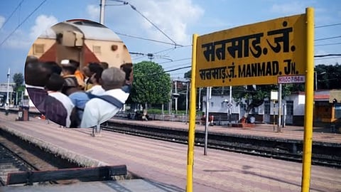 Shivsena Ayodhya Visit train to ayodhya halted twice at Manmad due to clashes between Shiv Sena workers