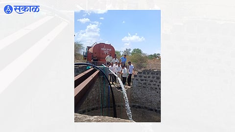 At Kajwade in Katwan area tancker is finally started nashik news