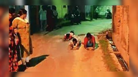 Tribal Women Dandavat Parikrama