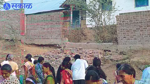 the child died when the same wall of the village school fell down.