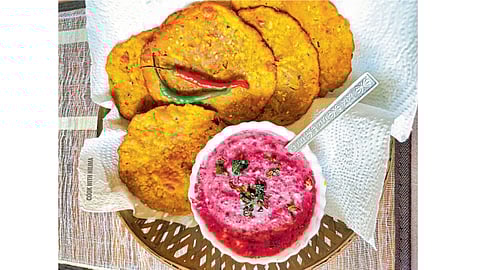 bharit puri and beet koshimbir