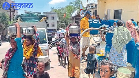 Severe water shortage in Manmad city nashik news