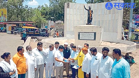 Farooq Shah, MLA, present at the inspection of the Freedom Savarkar Memorial in the city.