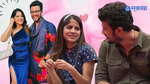 Prasad Jawade - Amruta Deshmukh, prasad jawade recite special romantic poem to amruta deshmukh