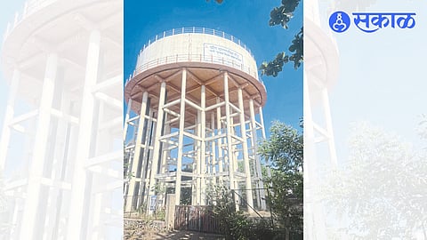 A water tank that has been waiting for water for almost twelve years