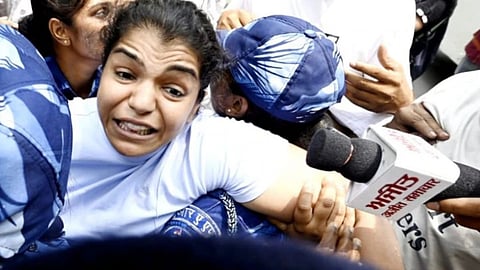 Wrestlers Protest New Parliament Building Inauguration