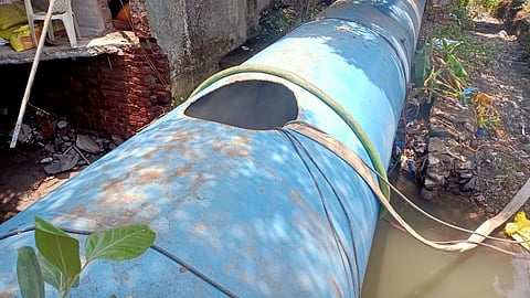 midc water pipeline brust near hedutane mumbai water supply Barvi Dam