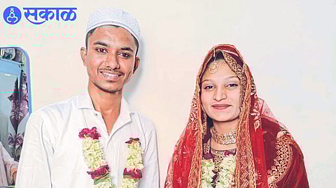 Newly married couple.