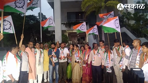 celebration at NCP Bhavan in Nashik