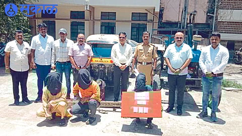 LCB arrested three people who stole materials and tractors from power company dhule crime news