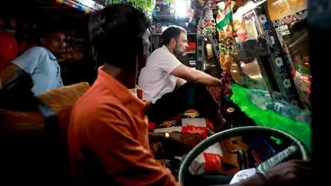 Rahul Gandhi takes a late-night truck ride speak to drivers watch video goes viral