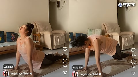 prajakta mali 108 surynamskar on international yoga day 2023 viral video