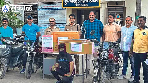 Officials present during the inspection after the city police seized the stolen items.