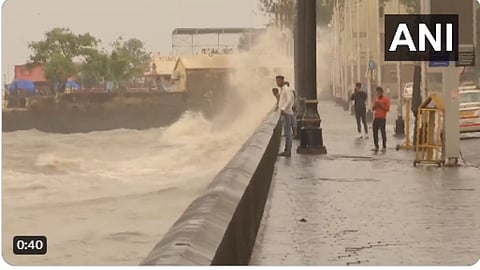 weather update High tidal waves witnessed in Mumbai as cyclone Biparjoy intensified into a severe cyclonic storm