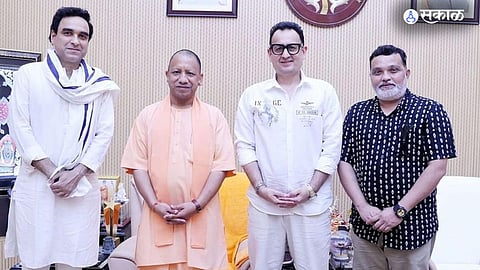 Pankaj Tripathi and ravi jadhav meets Yogi Adityanath as he films Main Atal Hoon in Lucknow