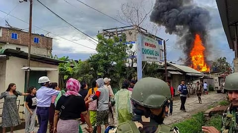 Manipur Violence Union minister RK Ranjan Singh house set on fire in Manipur Imphal