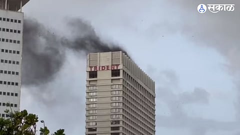 fire brokeout at trident hotel building in mumbai