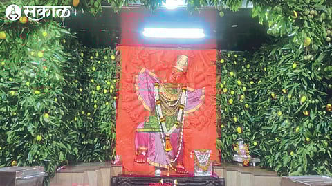 Vat purnima 2023 decoration of mangoes to goddess saptashrungi nashik news