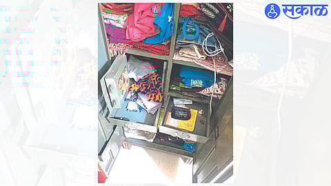 Cupboard broken by thieves