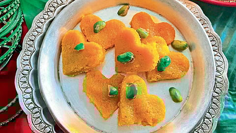 mango coconut barfi