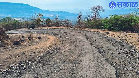 Thangaon: The poor condition of the road in Kodipada Ghat.