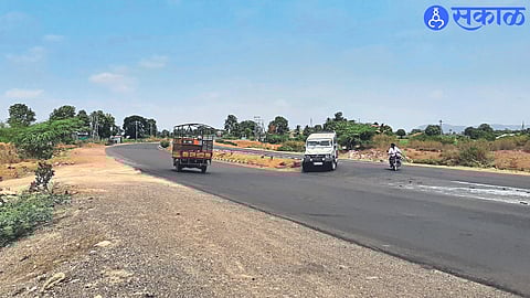 motorists have to go down the unpaved road in this manner.