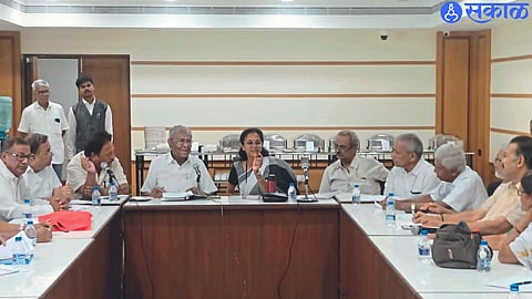 Mumbai: MP Supriya Sule, former minister Vijay Naval Patil and office bearers attended the meeting of State Education Institution Corporation.