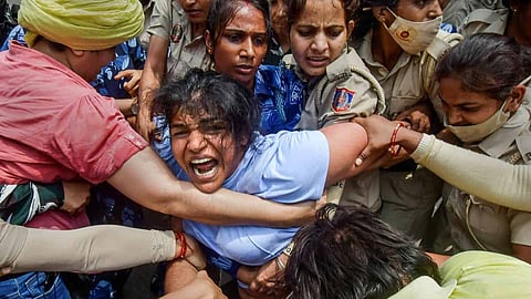Wrestler Protest IOC