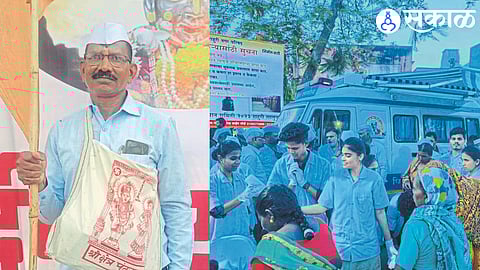 sukhdev khade and Students of Dr. Naikwadi College of Nursing