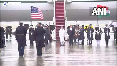 National Anthems Of India, US Played At Joint Base Andrews Upon PM's Arrival In Washington