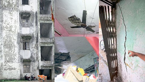 reality of ganeshpeth quarter ST employees dangerous buildings nagpur
