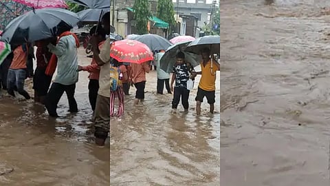 Vidarbha Flood Update 45 people trapped in flood Mahagaon taluka Yavatmal Devendra Fadnavis sent two helicopters