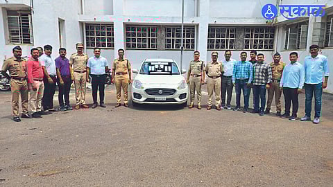 Car and valuables seized from the gang extending the gold chain.