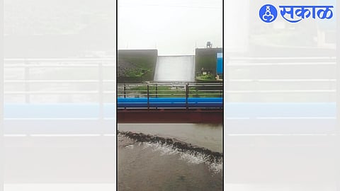 Bhavli dam in Igatpuri taluk has started overflowing after being filled to its full capacity on Monday (24th).