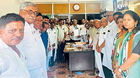 ajit pawar ncp mla nanded ncp with sharad pawar harihar rao bhosikar support of 15 taluka presidents maharashtra politics