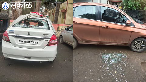 Vehicles destroyed by gangsters in cidco nashik crime news
