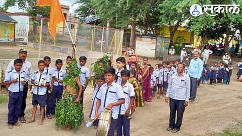 In order for heavy rain to fall students of Primary School did rain coming tradition nashik news