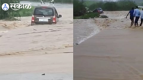 Due to continuous rain rivers and streams were flooded raver jalgaon news