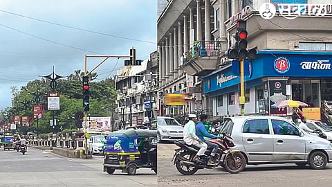 Closed signal timings at the intersection on Sharanpur Road.
