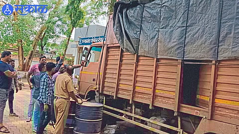 The truck seized by the police